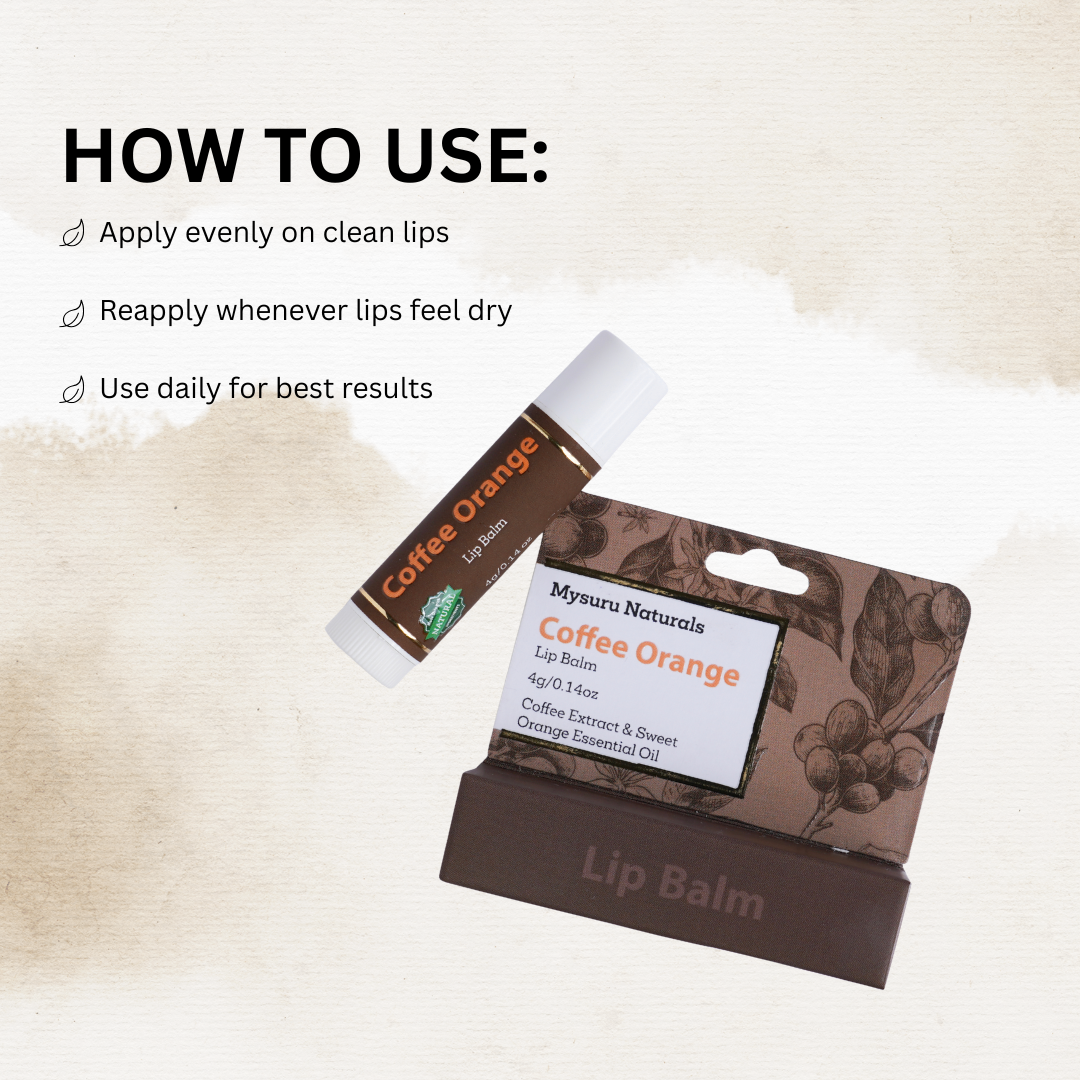 Coffee orange lip balm