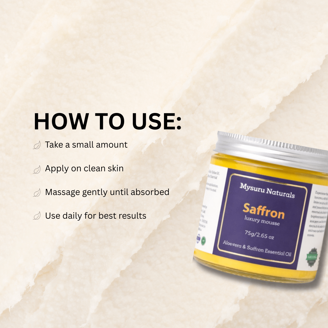 Saffron mousse   mysuru naturals